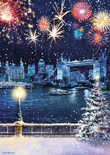Fireworks over Tower Bridge