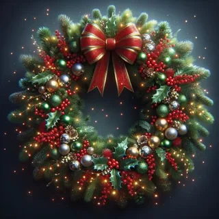 Red & Green Wreath