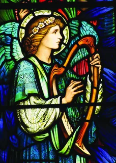 Stained Glass Musical Angel